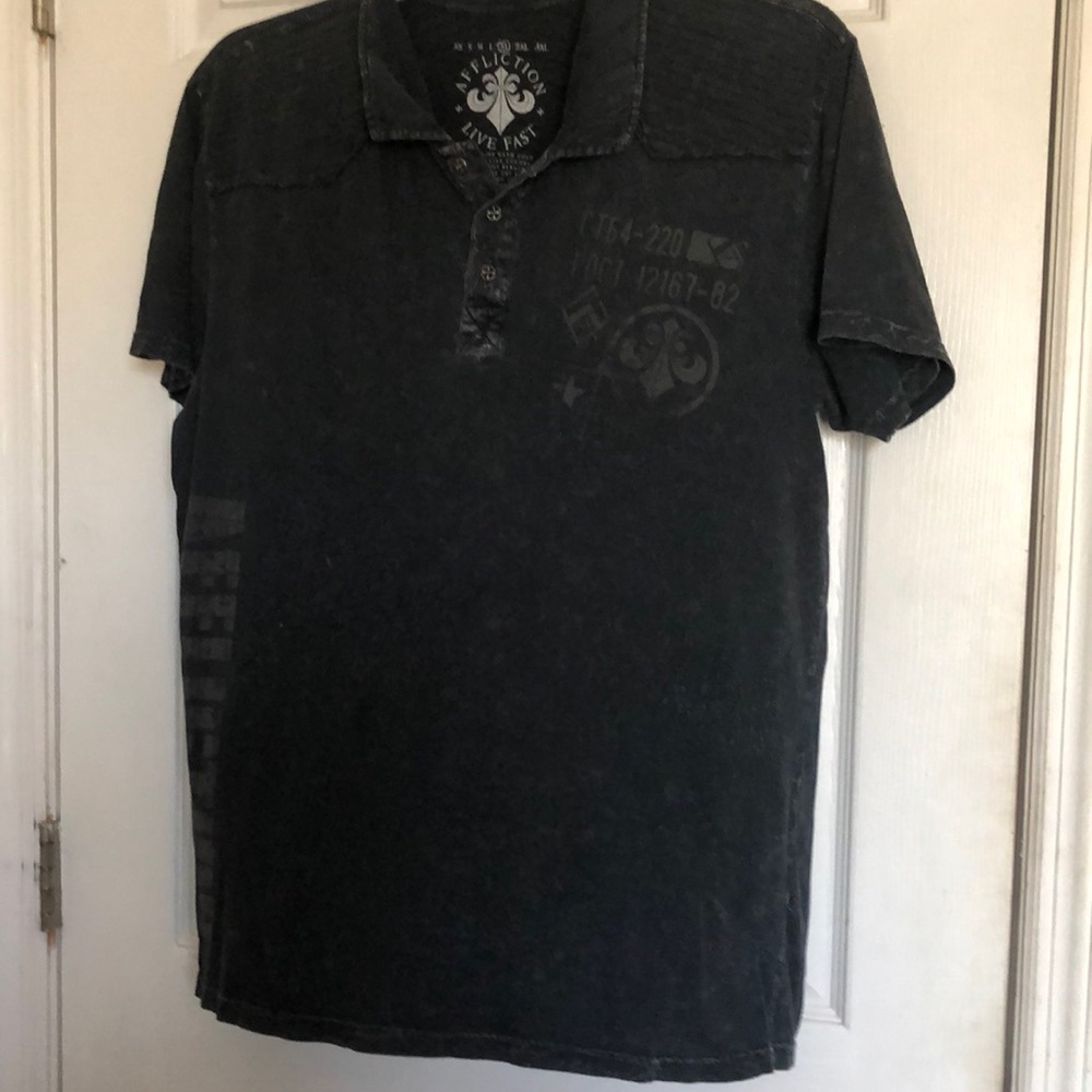Affliction top polo shirt